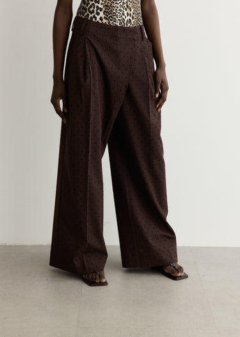 Flock Check Cross-Over Trousers
