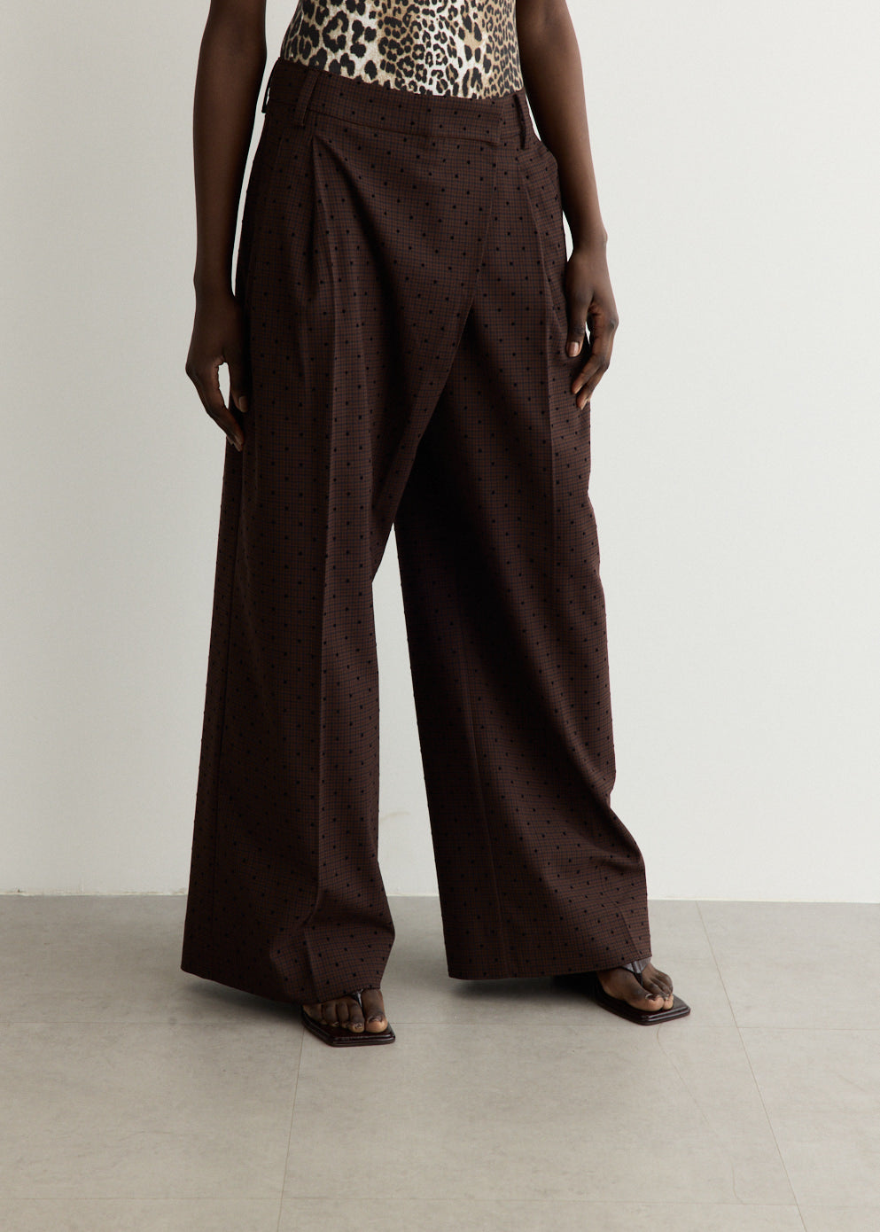 Flock Check Cross-Over Trousers