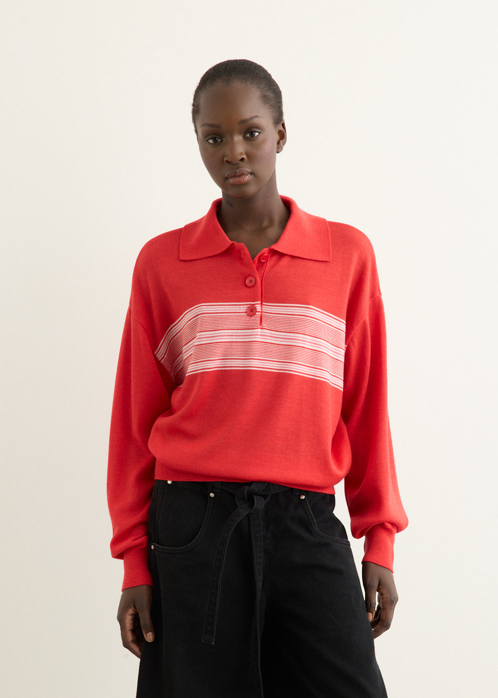 Incu Exclusive Multi Stripe Pique Knit Top