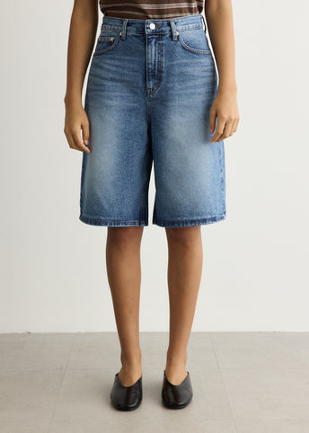 Relaxed Bermuda Denim Shorts