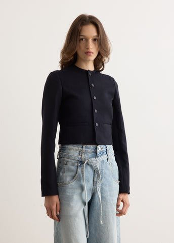 High Density Wool Twill Short Jacket