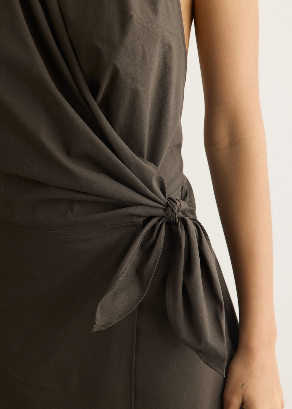 Halter Wrap Backless Dress