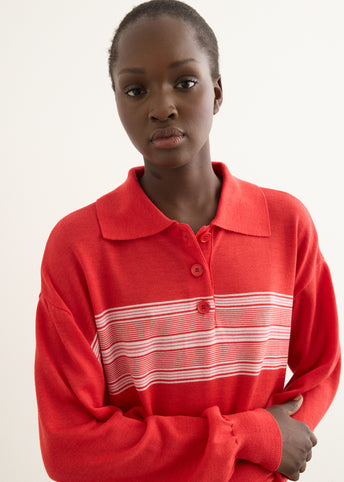 Incu Exclusive Multi Stripe Pique Knit Top