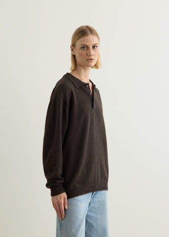 Classic Long Sleeve Knit Polo