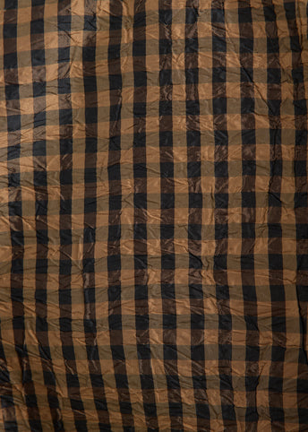 Crinkled Taffeta Check Mini Circle Skirt