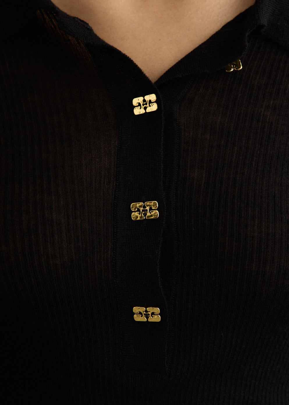 Mini Ribbed Merino Polo
