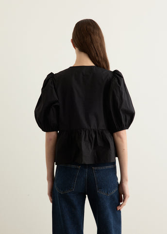 GANNI ブラウス Cotton Poplin Peplum Blouse 0400017236363_BLACK?wid=600&