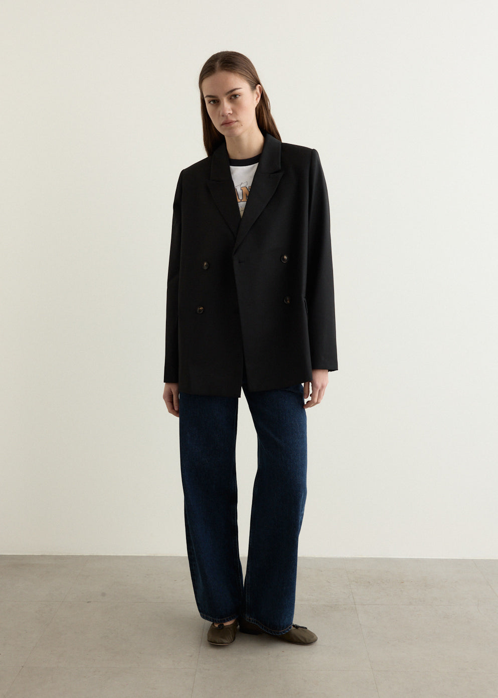 Calendered Wool Blazer