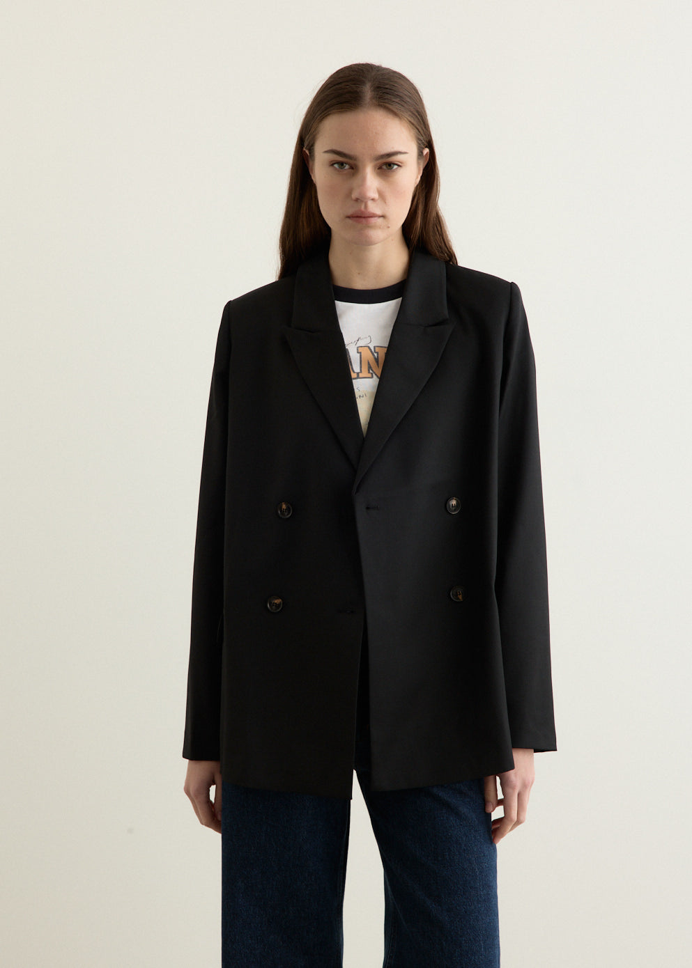 Calendered Wool Blazer