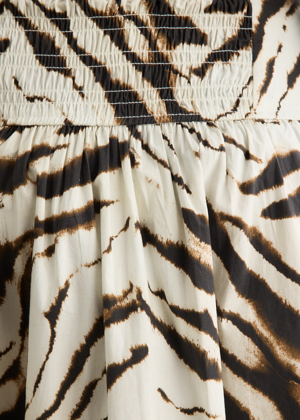 Printed Stretch Cotton Long Skirt