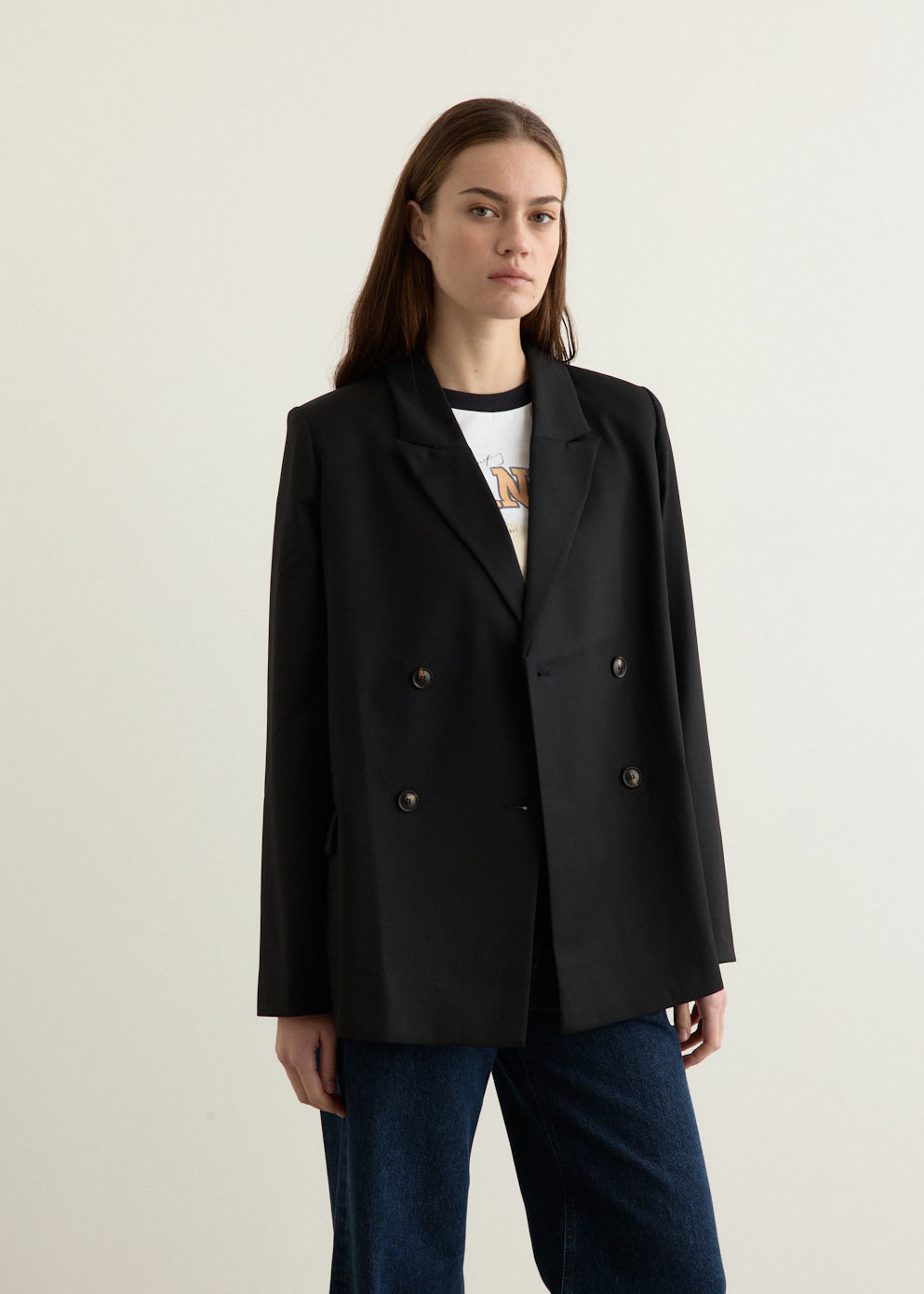 Calendered Wool Blazer