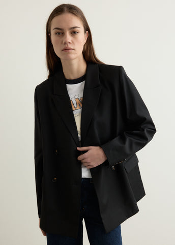 Calendered Wool Blazer