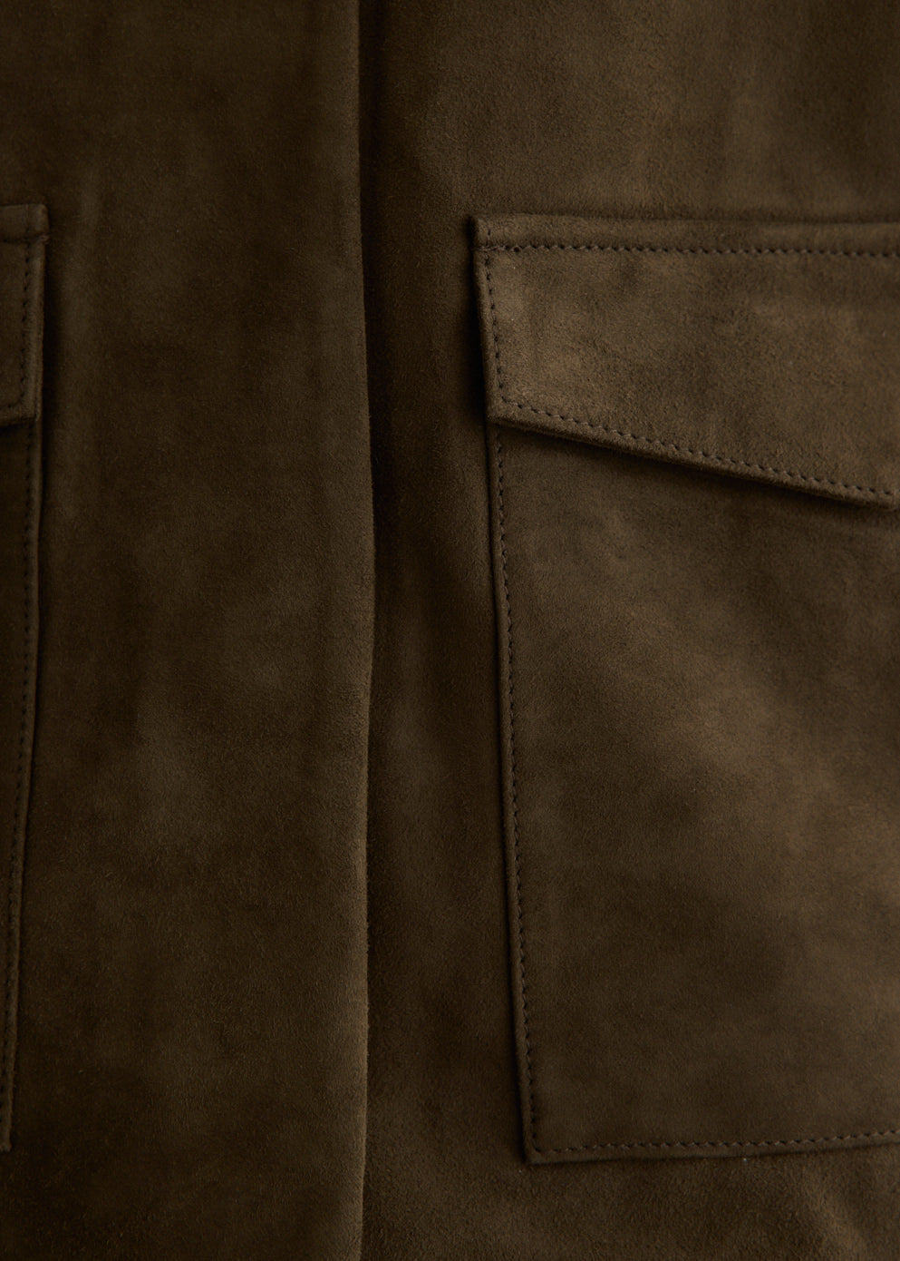 Suede Utility Cocoon Bomber