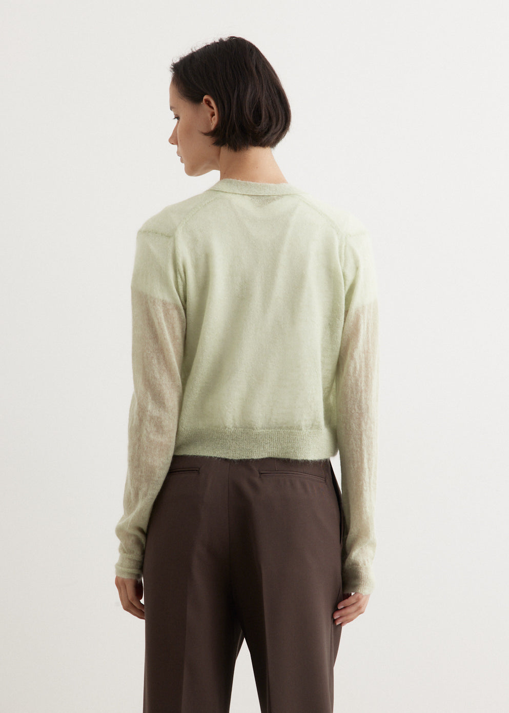 トップス Kid Mohair Sheer Knit Cardigan Auralee Kid Mohair Sheer Knit Cardigan Camel – Neighbour