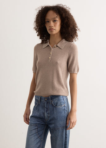 Darcey Cotton Cash Short Sleeve Polo