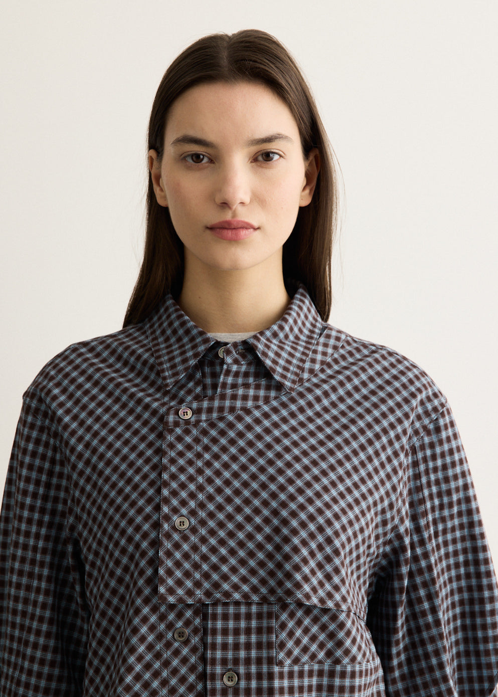 Maey Check Layered Shirt