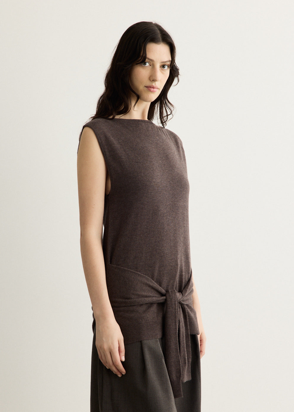 Fine Merino Tie Waist Top