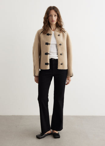 Short Shearling Reversible Coat