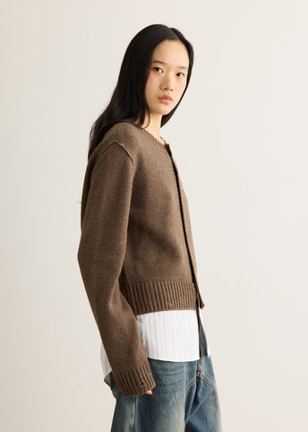 Shirt Layered Cardigan
