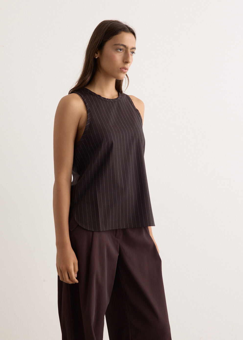 Wool Pinstripe Tank