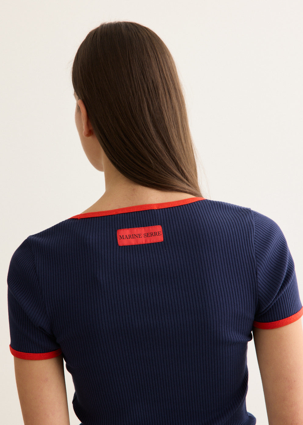 Moon Logo Bicolour Ribbed Jersey
