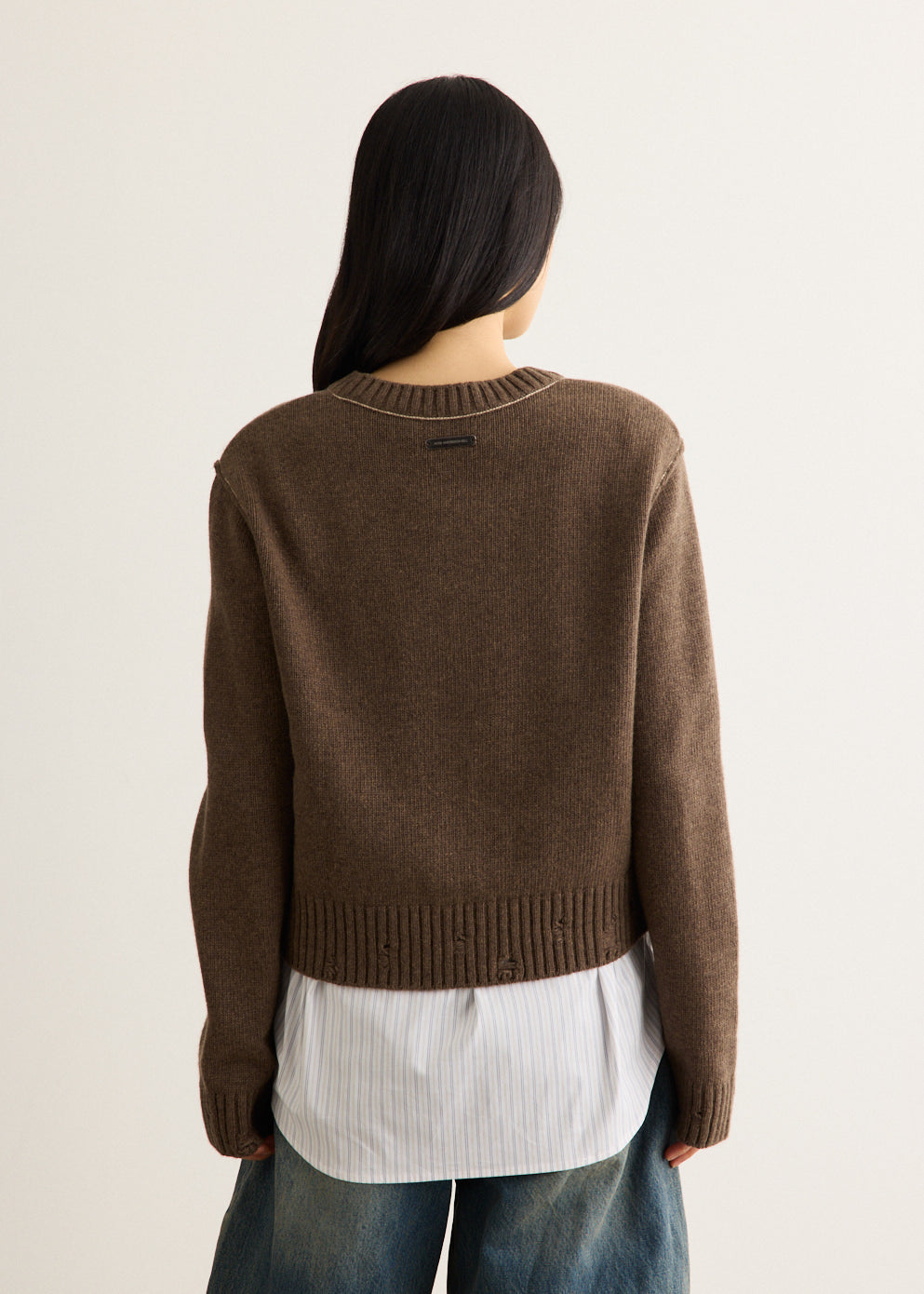 Shirt Layered Cardigan