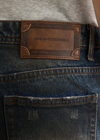 Unisex Coated Wide-Leg Jeans