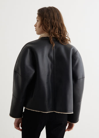 Short Shearling Reversible Coat
