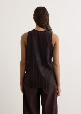 Wool Pinstripe Tank