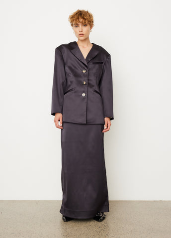 Double Satin Fitted Blazer