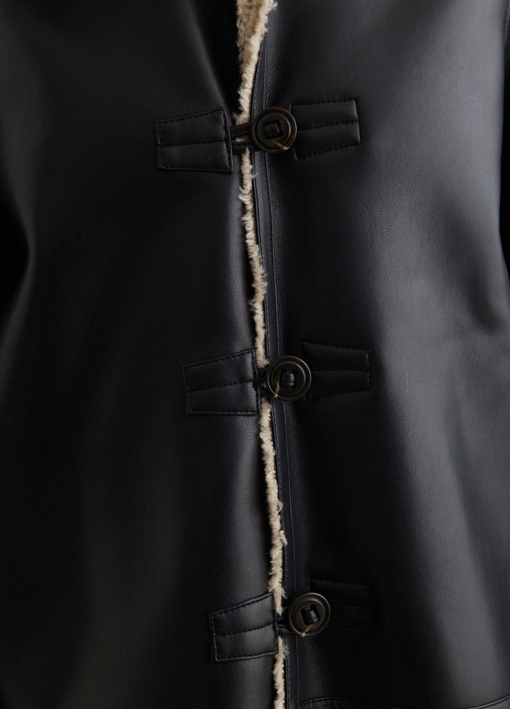 Short Shearling Reversible Coat