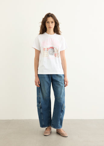 Basic Cotton Jersey Cute Animals T-Shirt