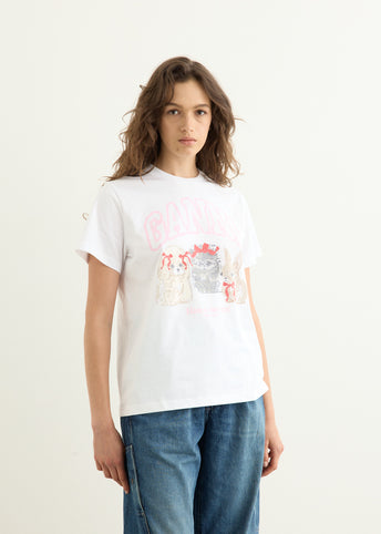 Basic Cotton Jersey Cute Animals T-Shirt