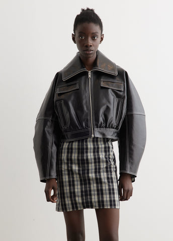 Future Coated Curved Sleeve Jacket