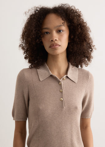 Darcey Cotton Cash Short Sleeve Polo