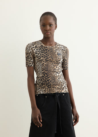 Soft Cotton Rib Short Sleeve T-Shirt
