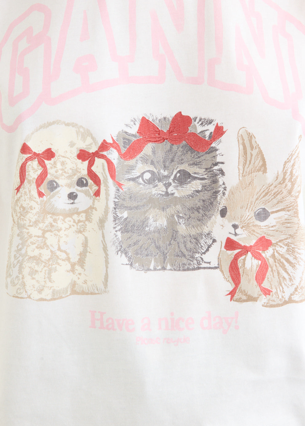 Basic Cotton Jersey Cute Animals T-Shirt