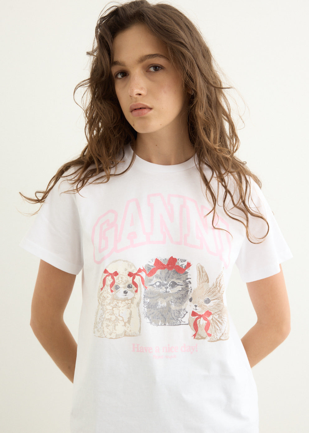 Basic Cotton Jersey Cute Animals T-Shirt