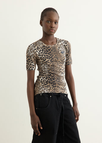 Soft Cotton Rib Short Sleeve T-Shirt