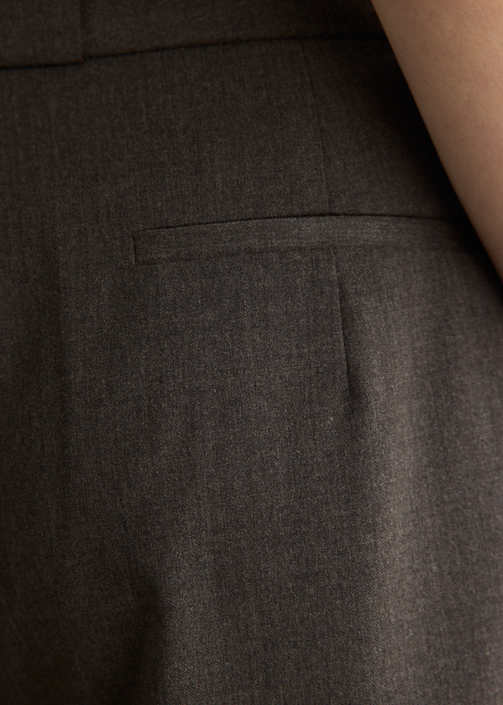 Wool Pleat Loop Shorts