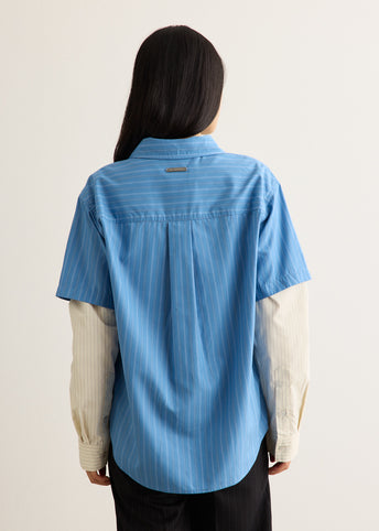 Sleeve Layered Stripe Shirt