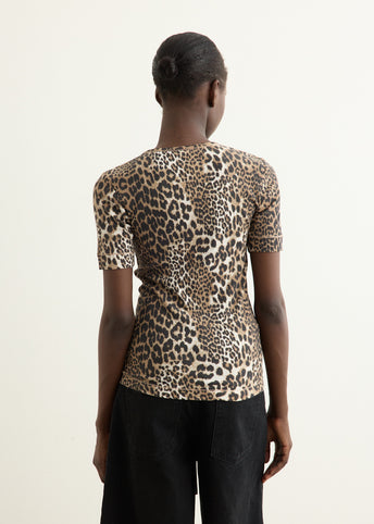 Soft Cotton Rib Short Sleeve T-Shirt