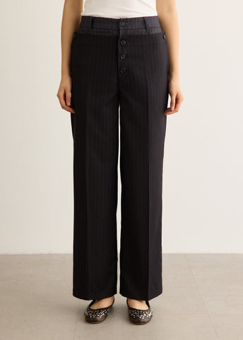 Button-Fold Trousers