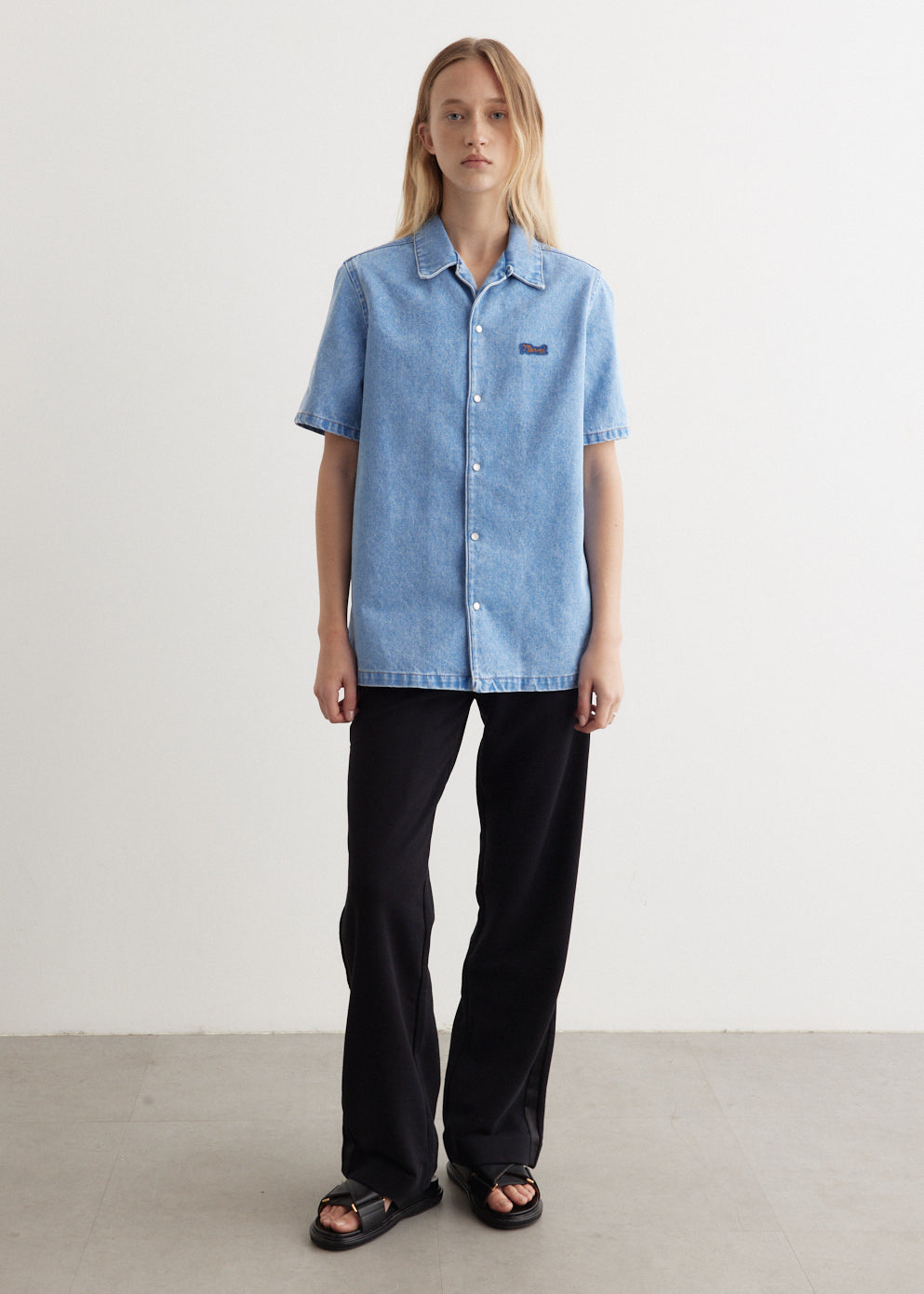 Marni - Bleached Coated Organic Denim Shirt - Shirt,Specials : American Fashion Style Bags On Sale Marni - Bleached Coated Organic Denim Shirt - Shirt,Specials : American Fashion Style Bags On Sale
