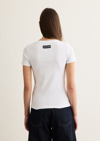 Moon Logo Ribbed Jersey Baby Fit T-Shirt