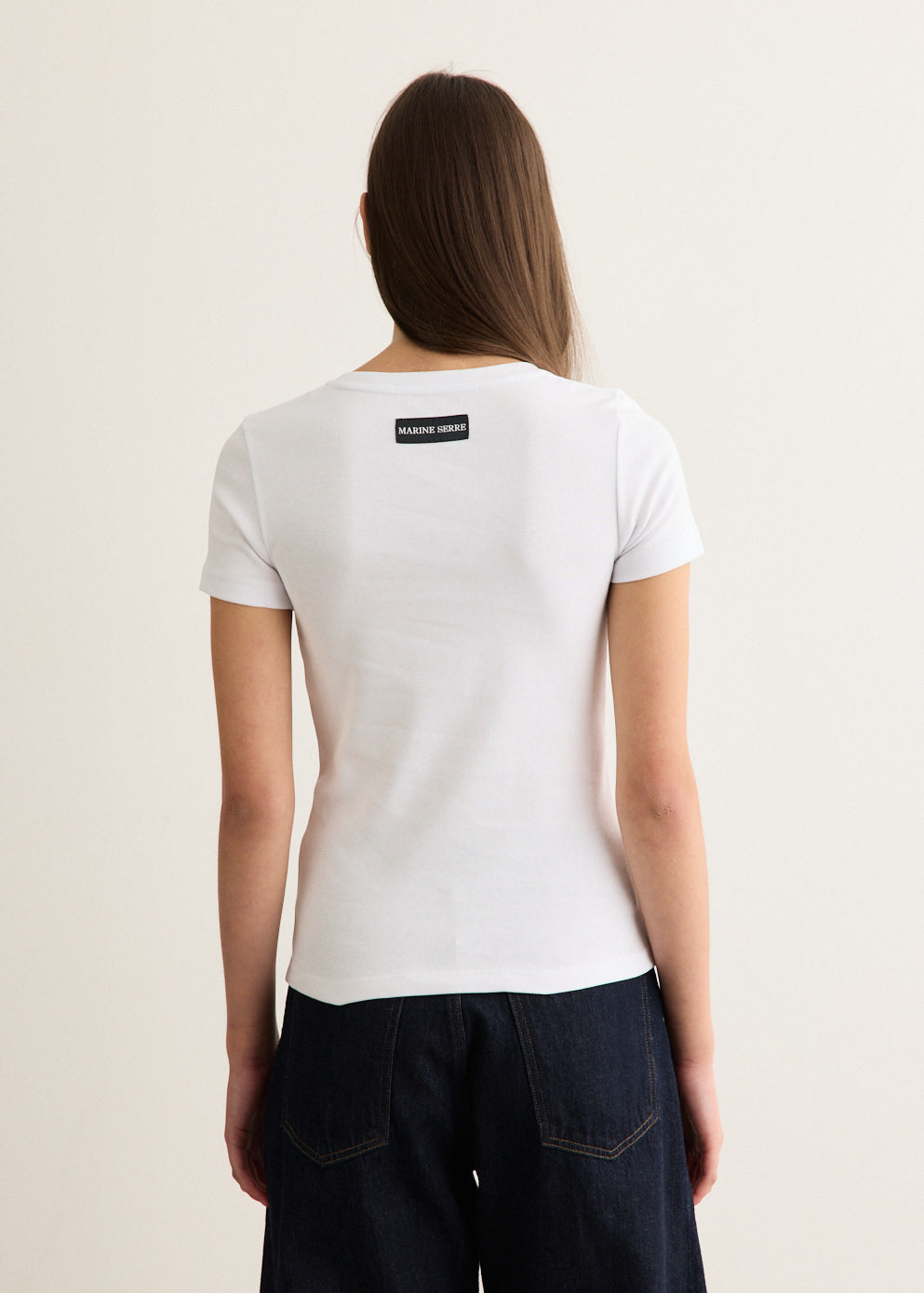 Moon Logo Ribbed Jersey Baby Fit T-Shirt