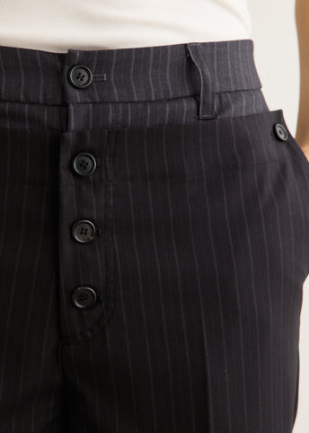 Button-Fold Trousers