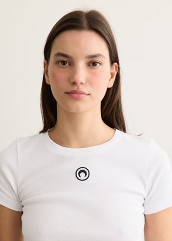 Moon Logo Ribbed Jersey Baby Fit T-Shirt