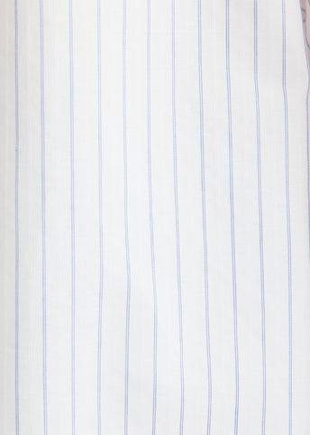 Long-Sleeved Blue Striped Shirt