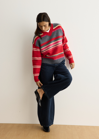 Rene Merino Wool V-Neck Jumper